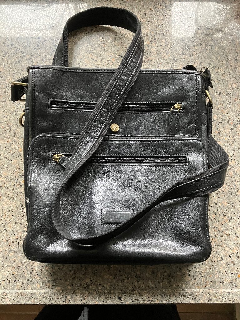 Lederen tas, Gebruikt, Zwart, Leer, Ophalen