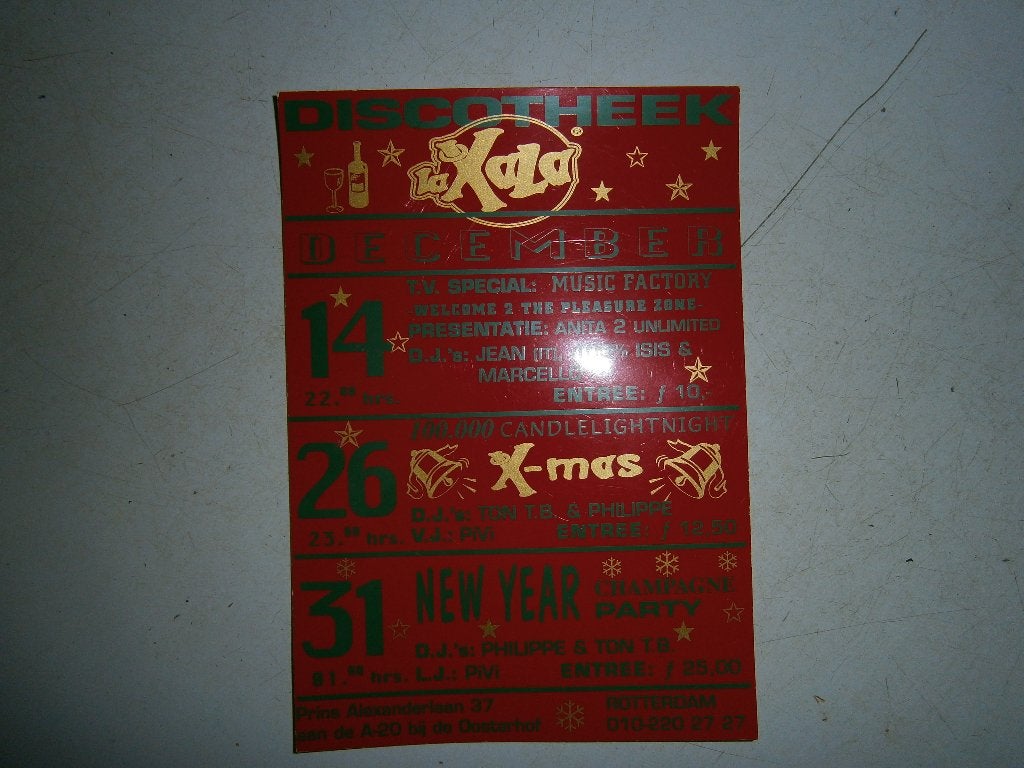 La Xala Rotterdam – December 1996 – Kleurenflyer –Zeldzaam !, Verzamelen, Ophalen, Rechthoekig Staand, A4 of kleiner, Zo goed als nieuw