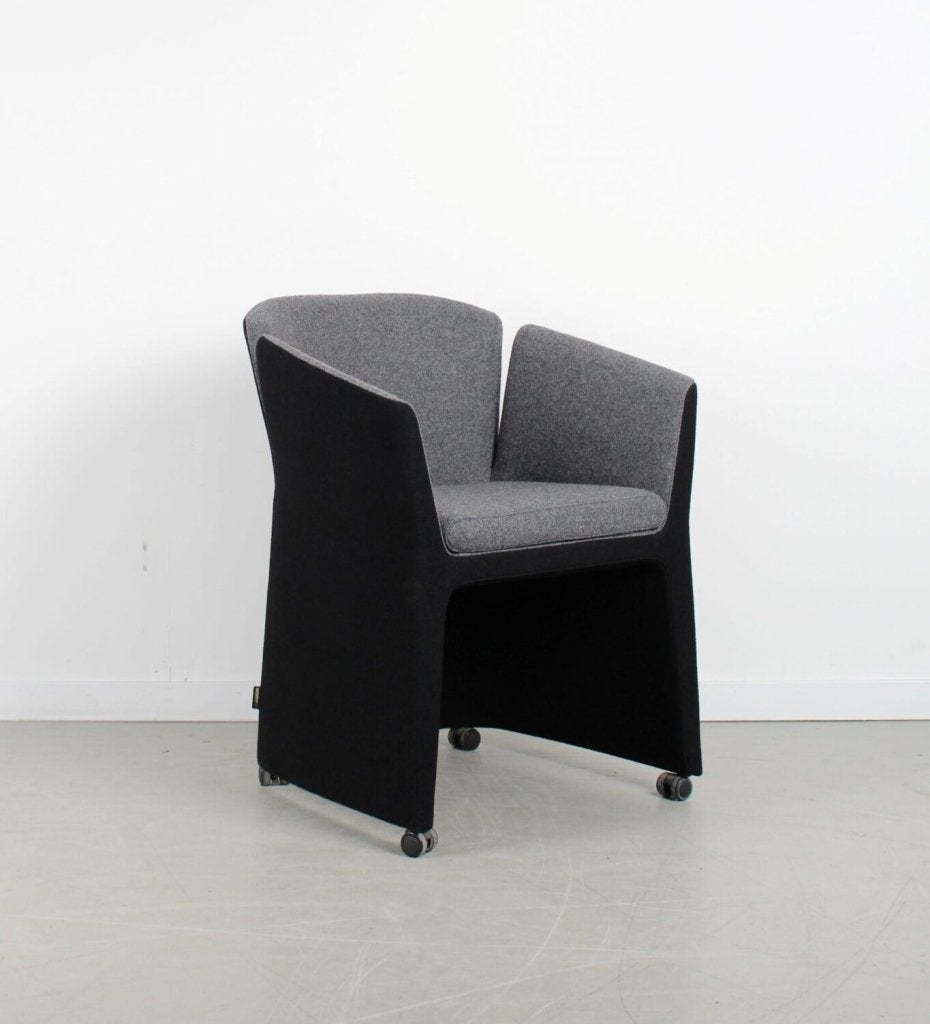 Montis Lotus Fauteuil Grijs/Zwart Stof, Huis en Inrichting, Fauteuils, Niet ingevuld, Zo goed als nieuw, Niet ingevuld, Niet ingevuld