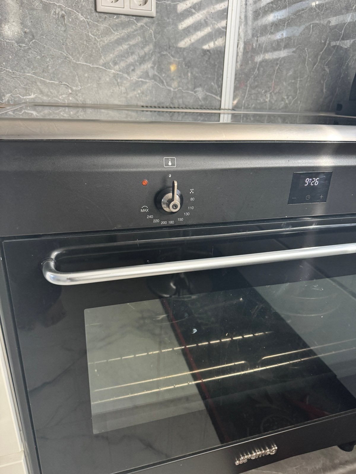 oven met kookplaat - Zwart, zo goed als nieuw, Overige merken, Oven, Hete lucht, 60 cm of meer