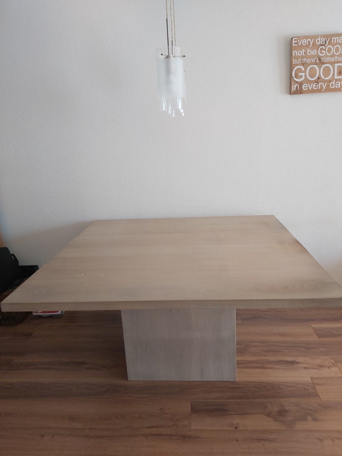 Massief eiken eetkamertafel, Huis en Inrichting, Ophalen, Gebruikt, Vijf personen of meer, 100 tot 150 cm