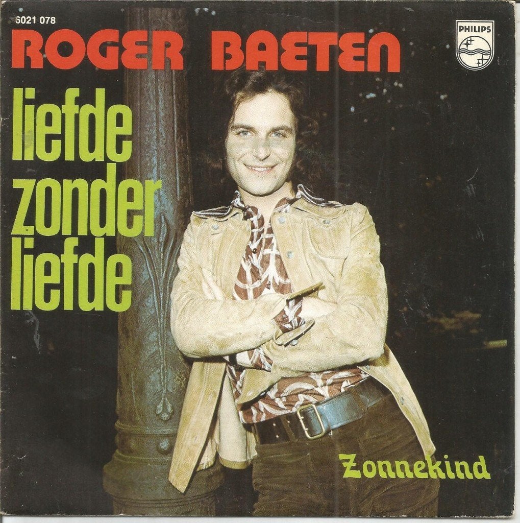 Roger Baeten – Liefde Zonder Liefde (1973), 7 inch, Zo goed als nieuw, Levenslied of Smartlap, Fotohoes