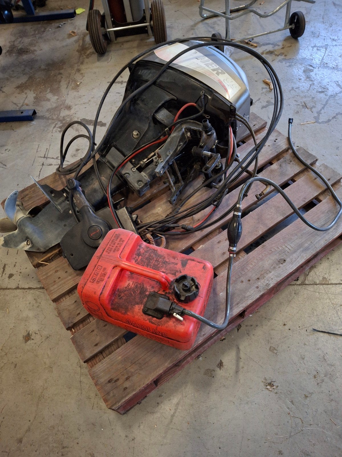 moter loopt wel maar houd in is compleet, Watersport en Boten, Bootonderdelen, Ophalen, Gebruikt, Motor en Techniek, Motorboot
