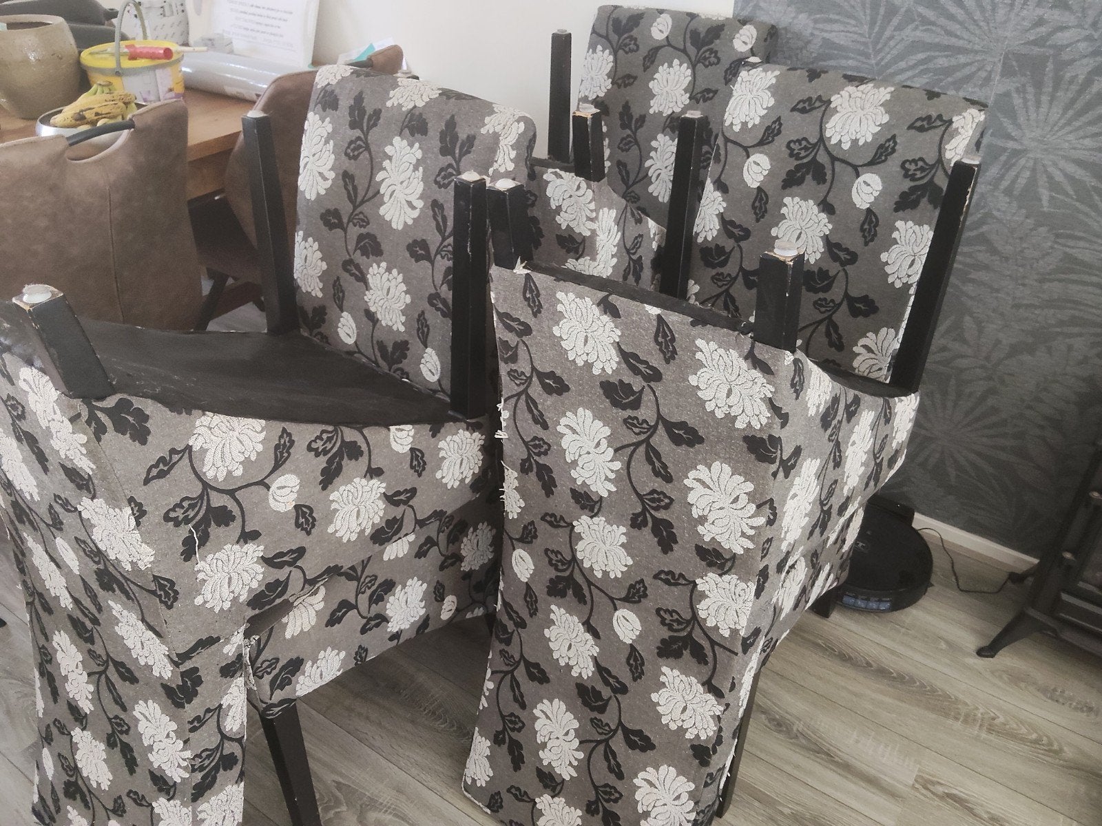 Gratis 6 eethoekstoelen, Huis en Inrichting, Stoelen, Ophalen, Gebruikt, Stof, Vijf, Zes of meer stoelen