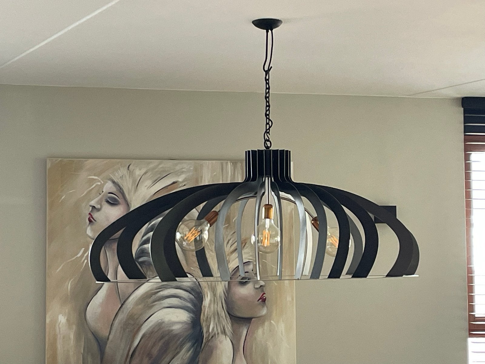 Ztahl Catania Hanglamp Ovaal - Modern Design, Huis en Inrichting, Ophalen, Zo goed als nieuw, Metaal, E27 (groot)