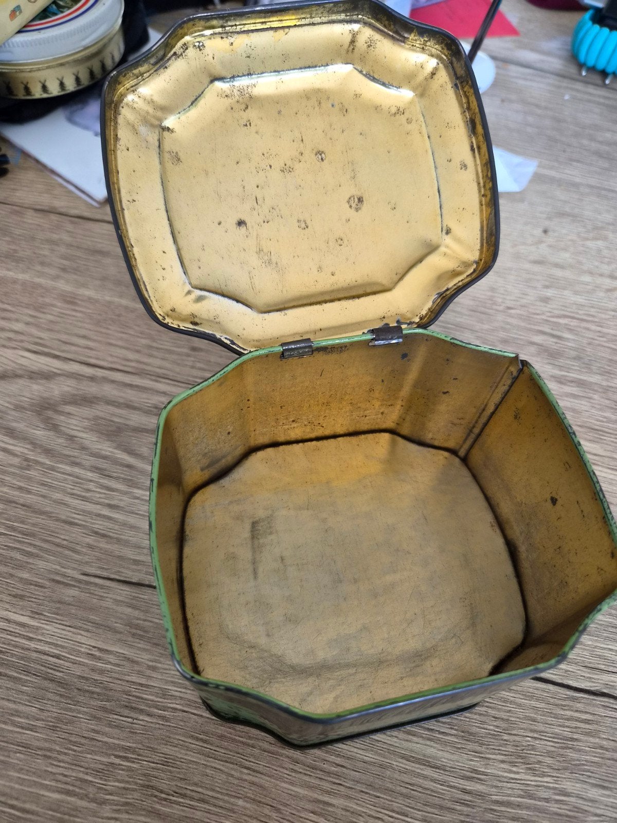 Oud groen Blik, Verzamelen, Ophalen of Verzenden, Gebruikt, Overige, Overige merken