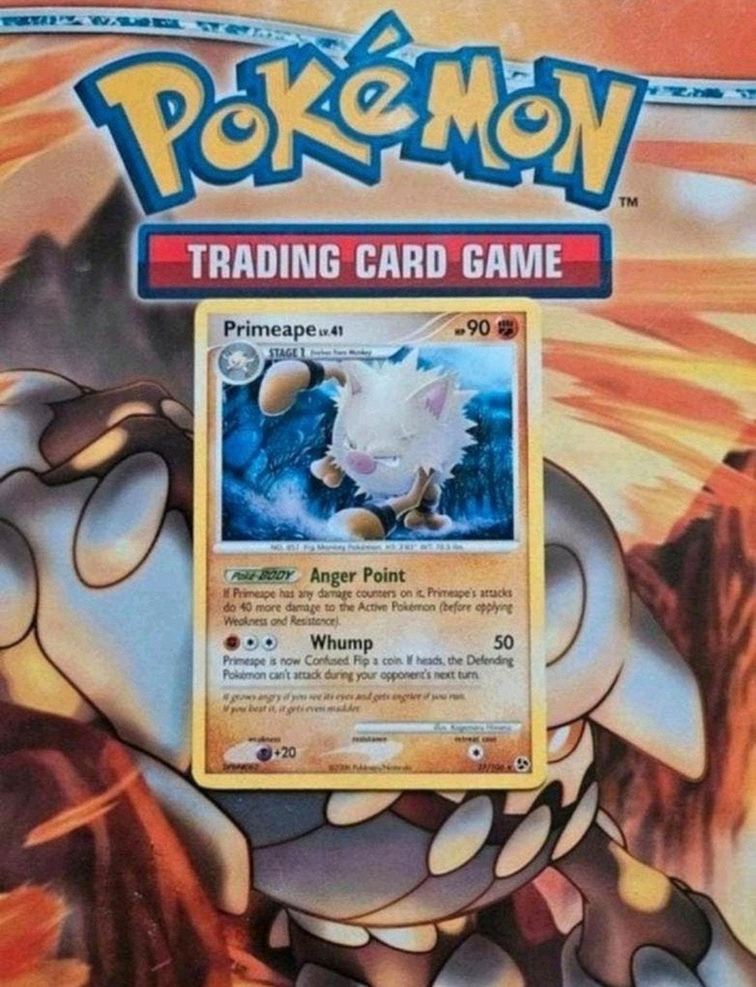 Primeape 27/106 rare DP Great Encounters pokemon kaart, Ophalen of Verzenden, Gebruikt, Losse kaart