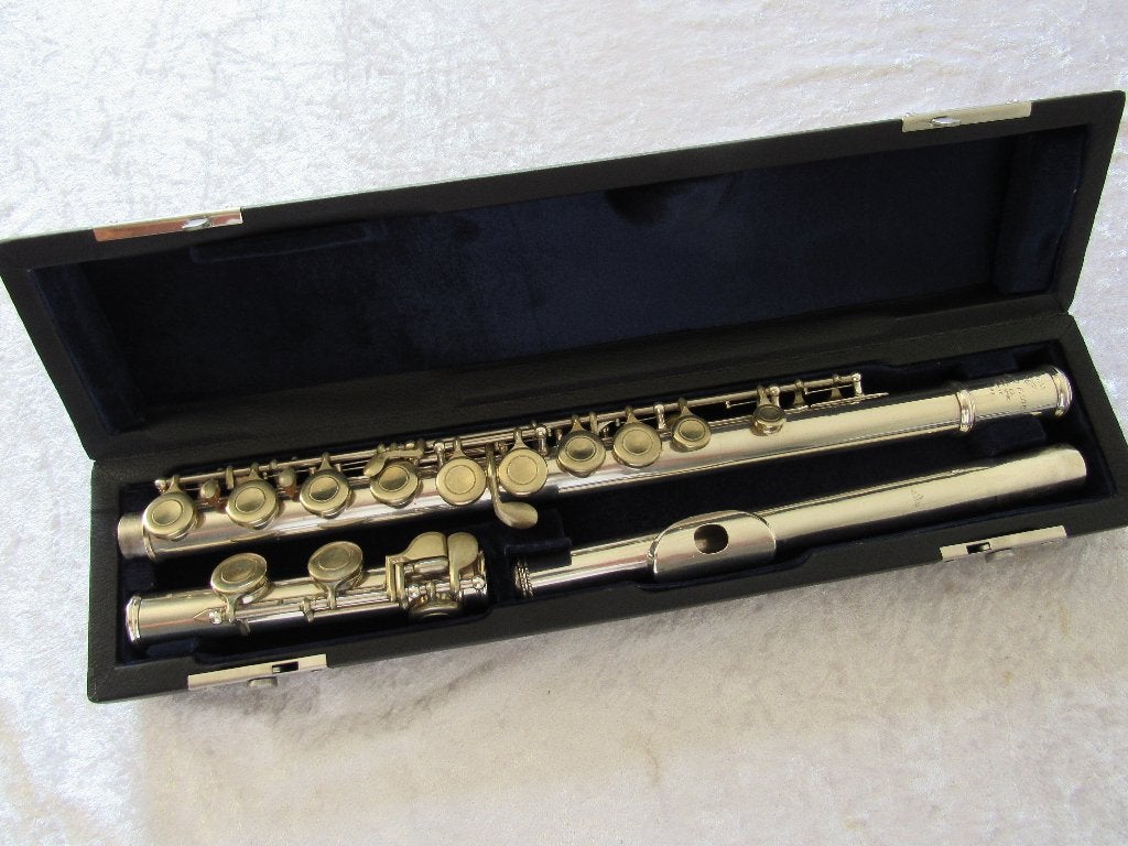 Sankyo Silver Sonic dwarsfluit, Gebruikt, -, Dwarsfluit, -