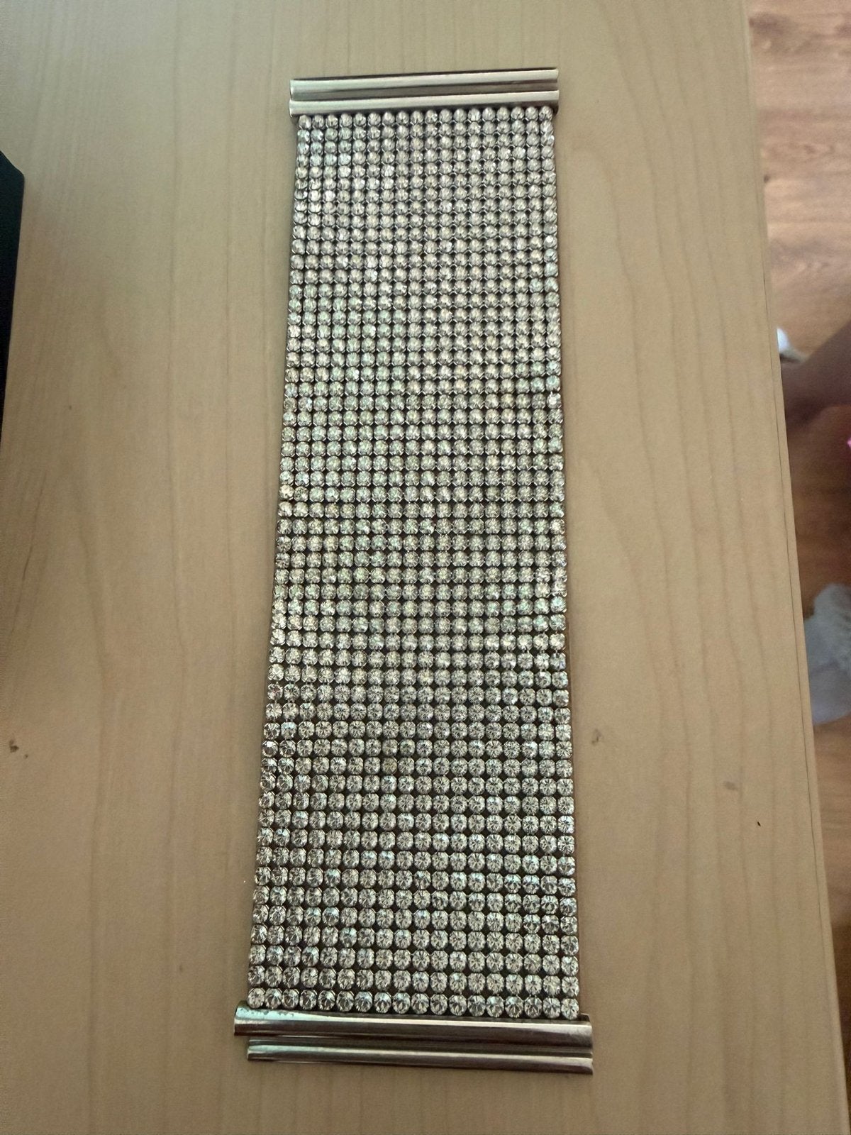 Swarovski brede armband met kristallen, Overige materialen, Zo goed als nieuw, Zilver, Ophalen