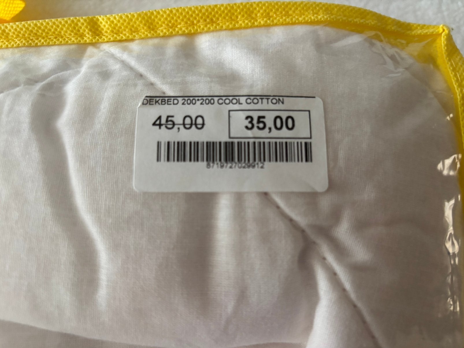Dekbed cool cotton 200 x 200, Wit, Tweepersoons, Ophalen of Verzenden, Deken of Dekbed