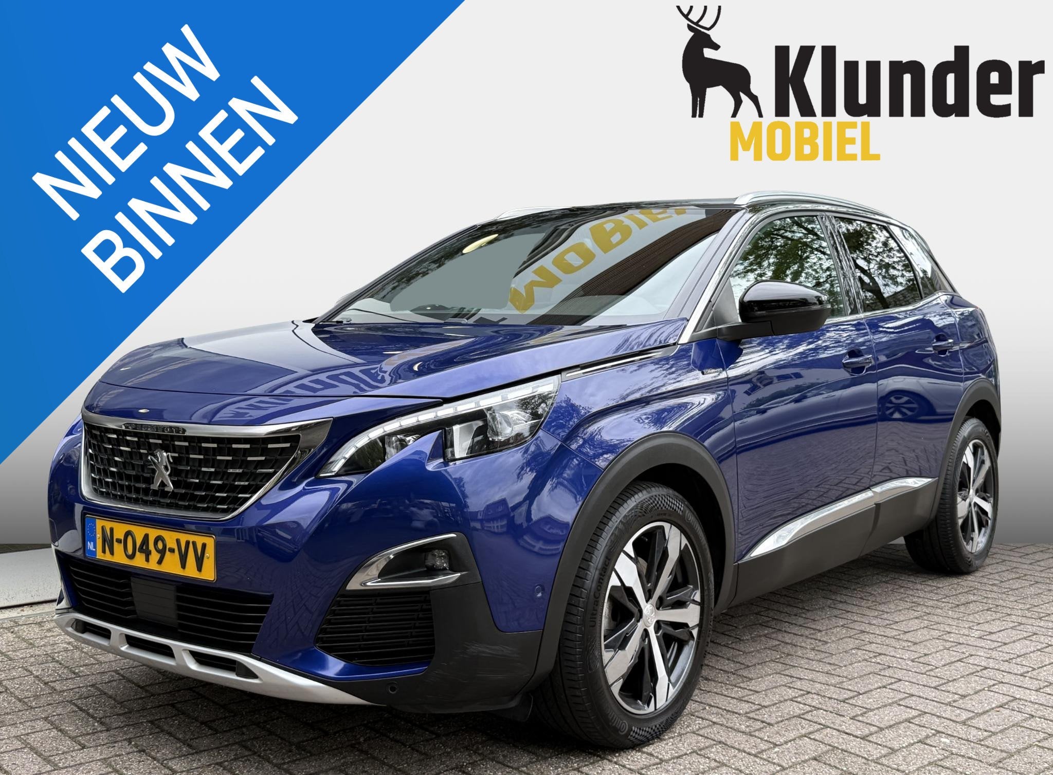 Peugeot 3008 1.6 e-THP GT Line Aut. |Camera|Trekhaak|Stoelve, Auto's, Euro 6, 4 cilinders, Blauw, Leder en Stof