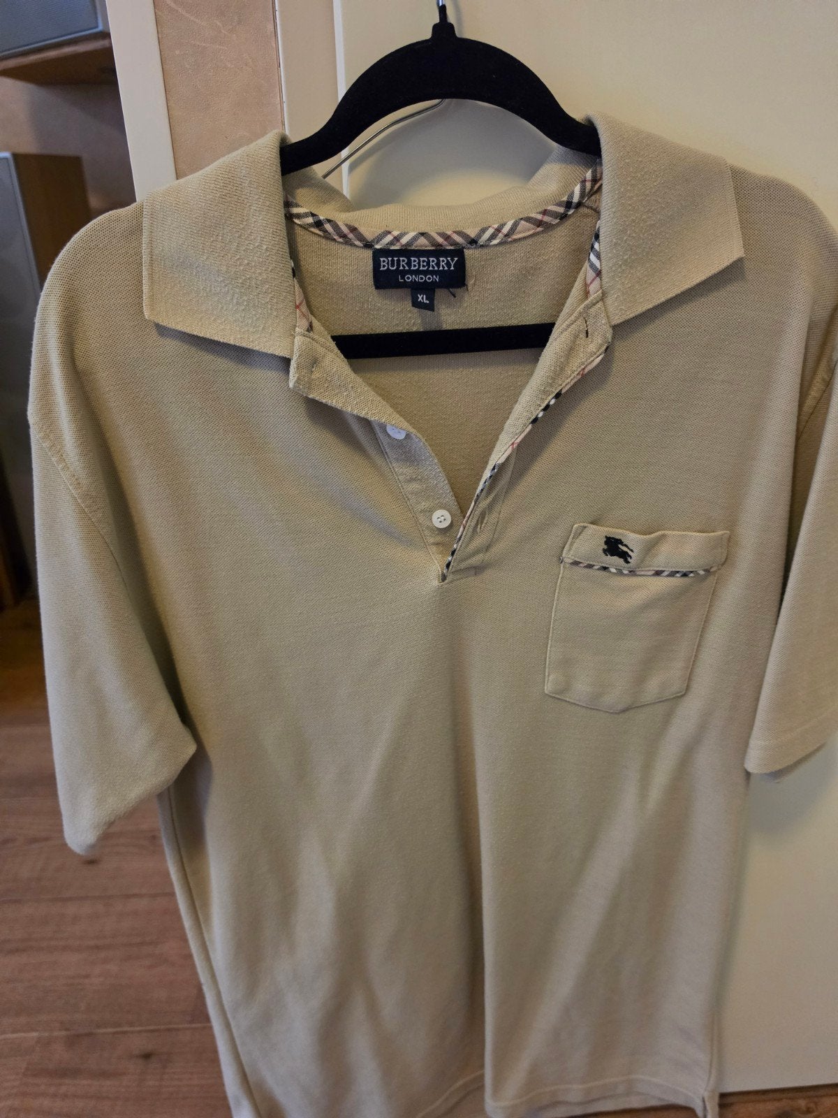Burberry London Polo Shirt Heren XL Beige, Kleding | Heren, T-shirts, Beige, Maat 56/58 (XL), Ophalen of Verzenden, Gedragen