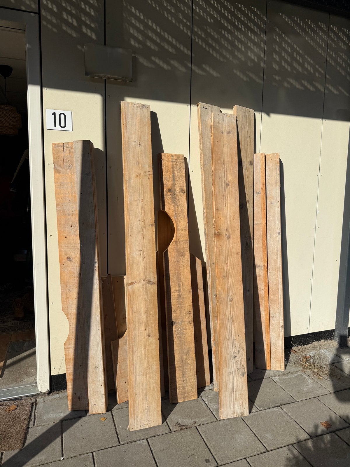 Nette STEIGERPLANKEN 20 stuks + ladder en uitschuiflade!, Doe-het-zelf en Verbouw, Ophalen, 25 tot 50 mm, Zo goed als nieuw, Plank