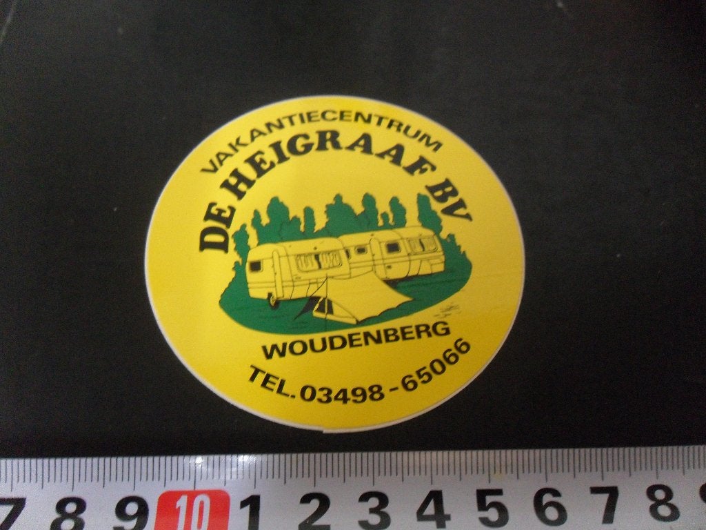 sticker Woudenberg vakantiecentrum DE HEIGRAAF BV *, Ophalen, Zo goed als nieuw
