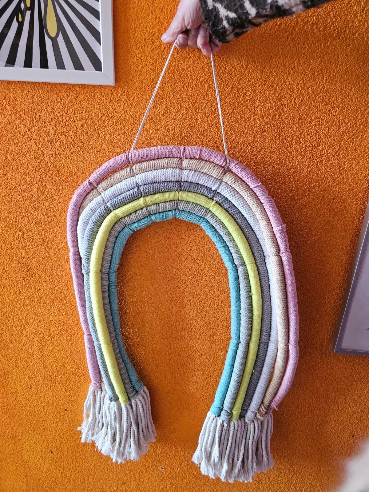 Grote Regenboog Wandhanger - Boho Stijl Textiel Decoratie, Ophalen of Verzenden, Nieuw