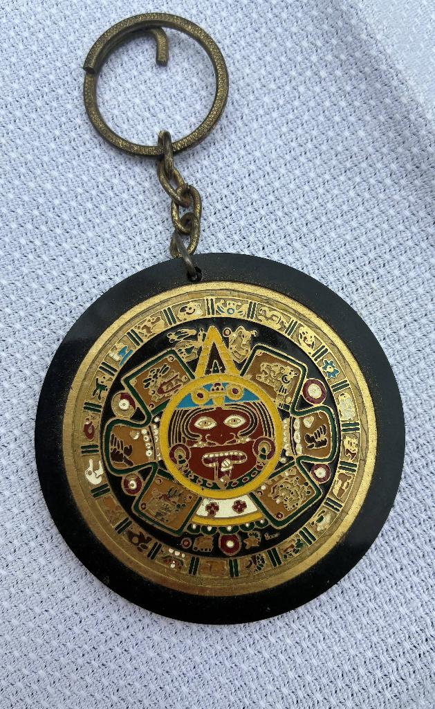 Sleutelhanger Aztec kalender Mexico, Ophalen of Verzenden, Zo goed als nieuw, Stad of Land