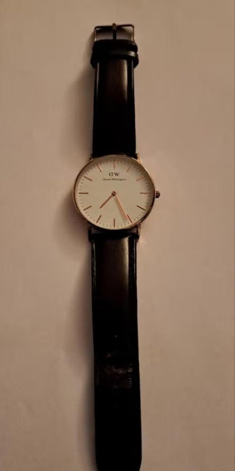 Daniel Wellington Horloge - Zwart Leer, Roségoud, Ophalen of Verzenden