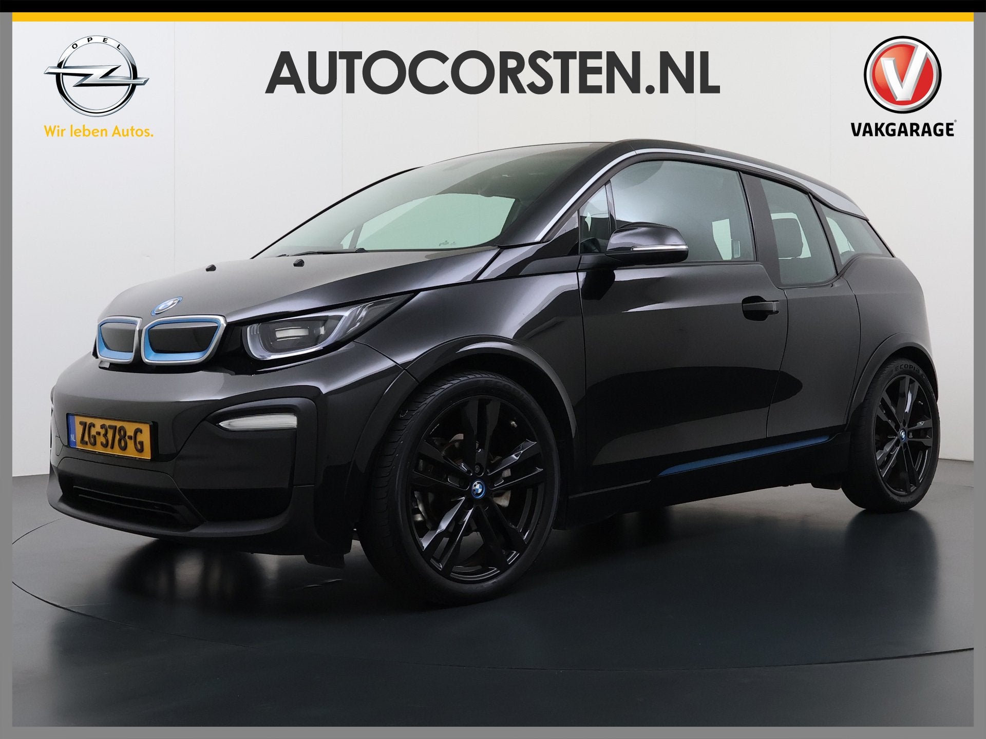 BMW i3 170PK 120Ah 42kWh SOH 95% Warmtepomp Leder+Verwarmd C, Automaat, Dealer onderhouden, Achterwielaandrijving, Zwart