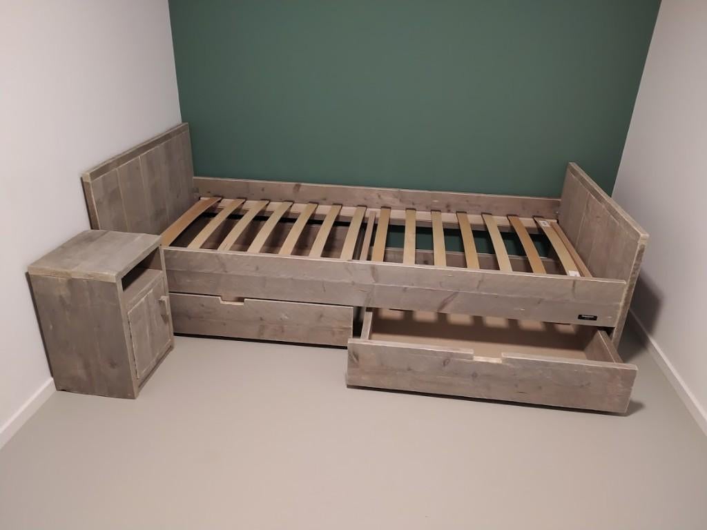 bedden van steigerhout / ook maatwerk, Ophalen of Verzenden, Nieuw, 180 cm of meer, 85 tot 100 cm