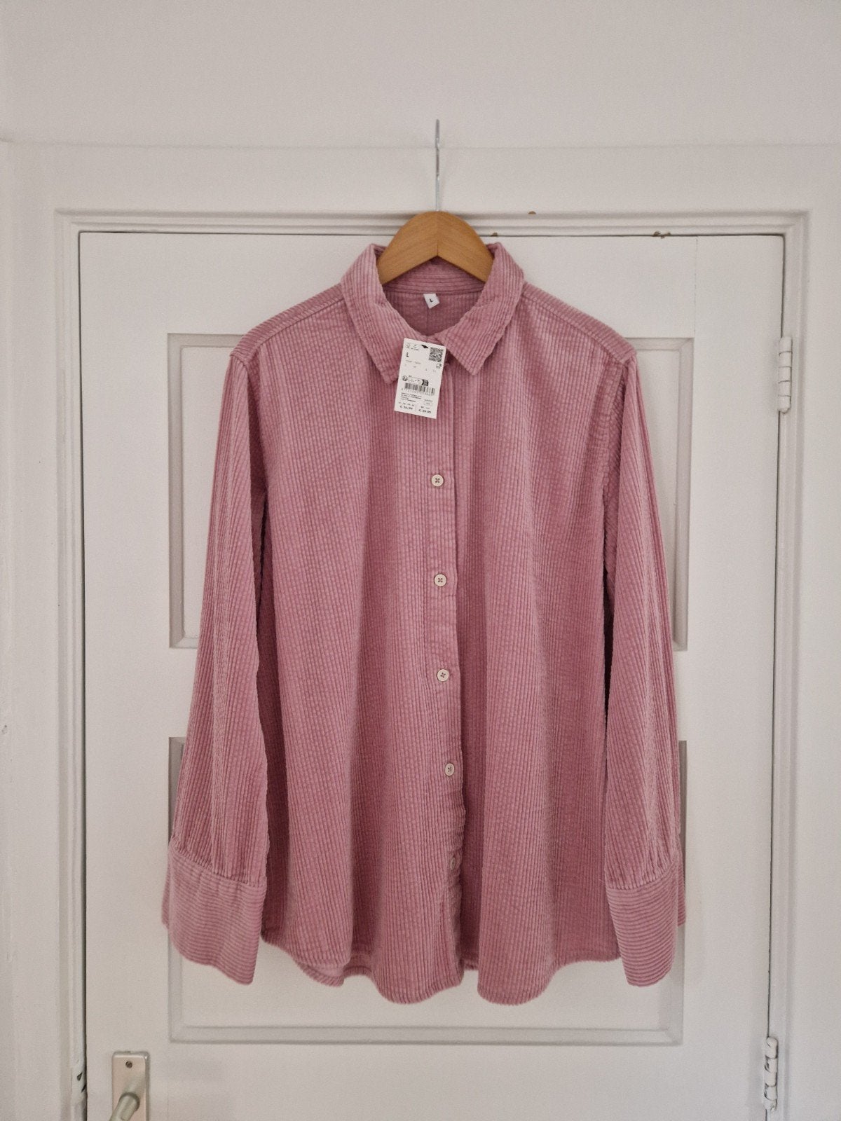 Hema corduroy/rib blouse - NIEUW - maat L, Verzenden, Maat 42/44 (L), Nieuw, Roze