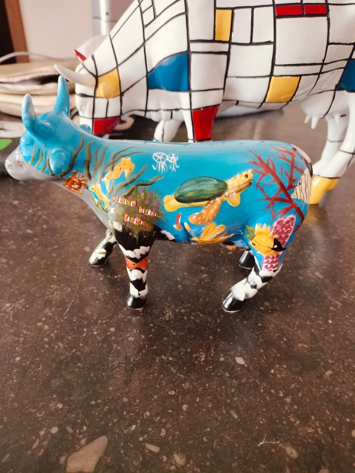 CowParade beeldje 'Ocean Cow' - Uniek kunstobject, Verzamelen, Beelden en Beeldjes, Ophalen of Verzenden