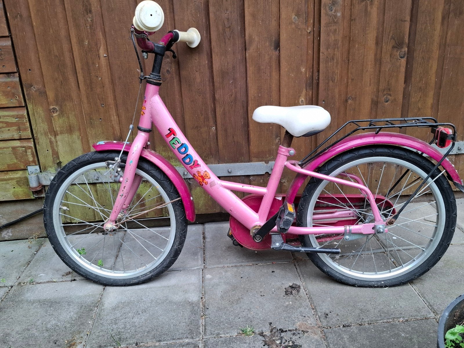 Roze kinderfiets Teddy - 20 inch, Ophalen, Gebruikt, 20 inch of meer