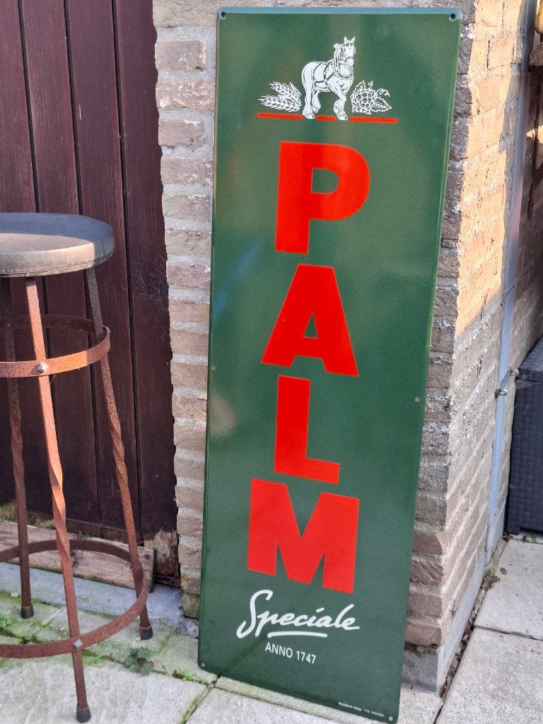 Groot Emaillebord Palm bier, Verzamelen, Ophalen of Verzenden, Nieuw, Reclamebord, Plaat of Schild, Palm