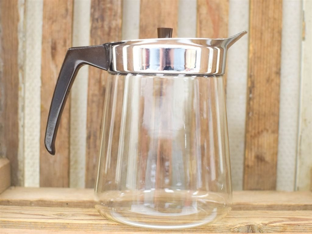 Vintage Glazen koffiekan 52211, Huis en Inrichting, Ophalen of Verzenden, Gebruikt, Aardewerk, Bord(en)