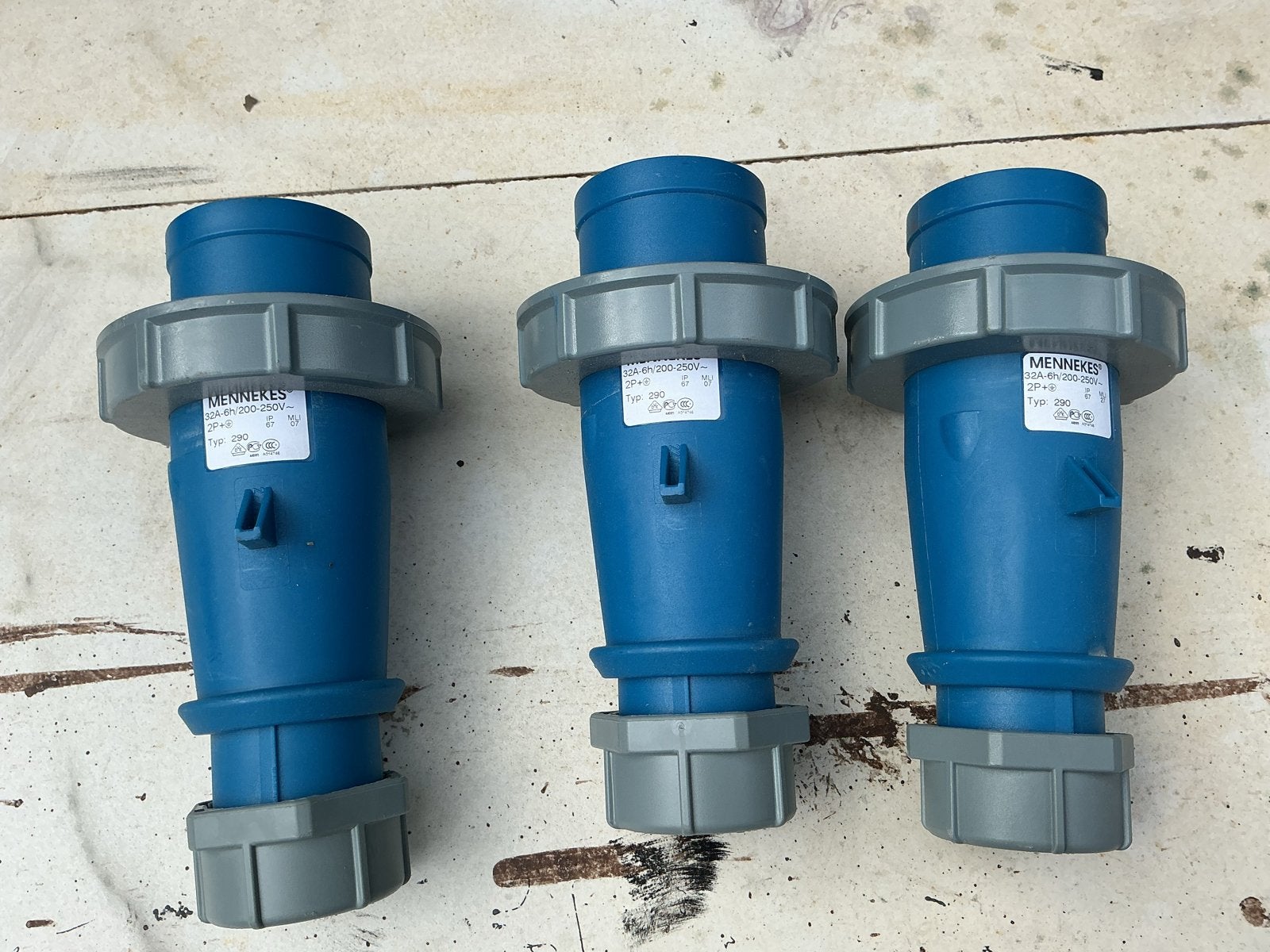 Mennekes CEE Stekkers 32A 5-polig 230/400V (3 stuks), Ophalen, Gebruikt, Stekker