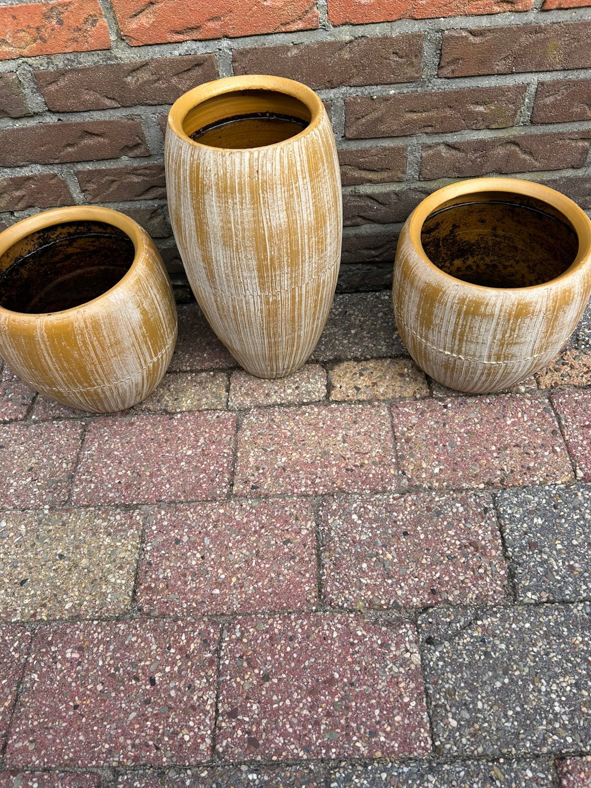 Bloempotten, Ophalen, Rond, Zo goed als nieuw, Aardewerk