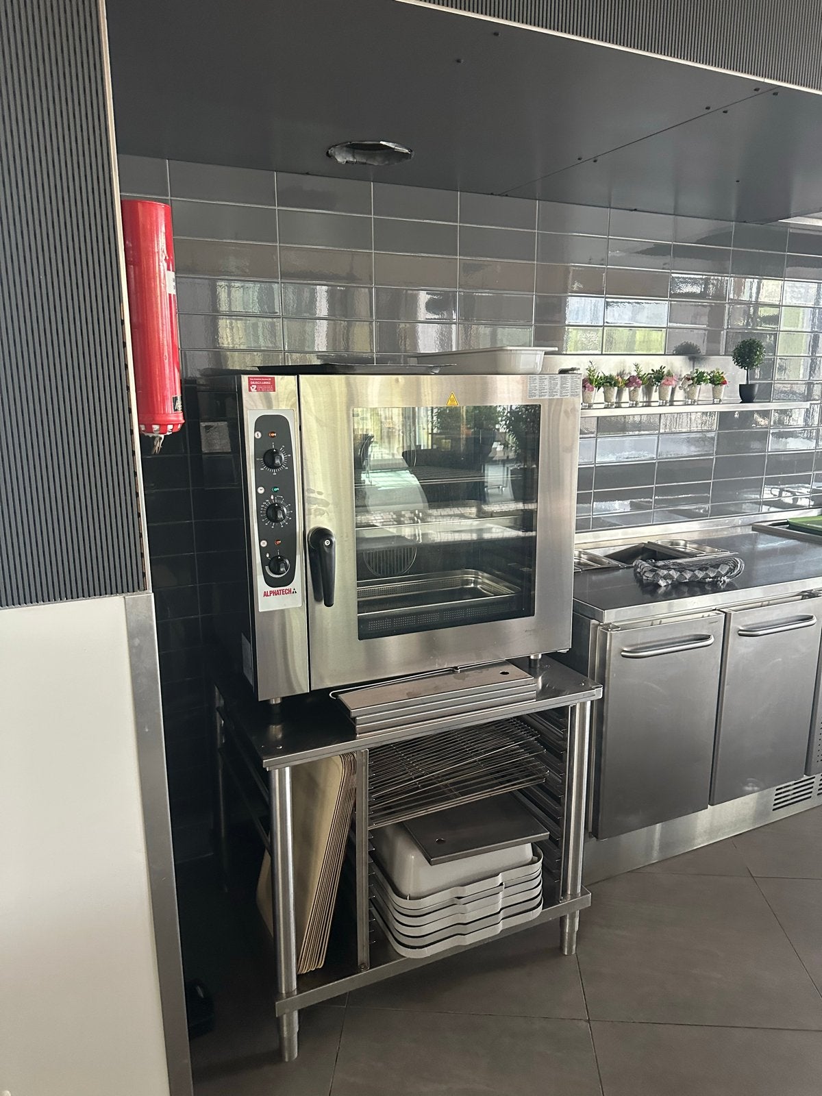 Alphatech Rapid REC071M Combi-oven 7x GN 1/1 + RVS onderstel, Ophalen, Overige merken, Hete lucht, Vrijstaand