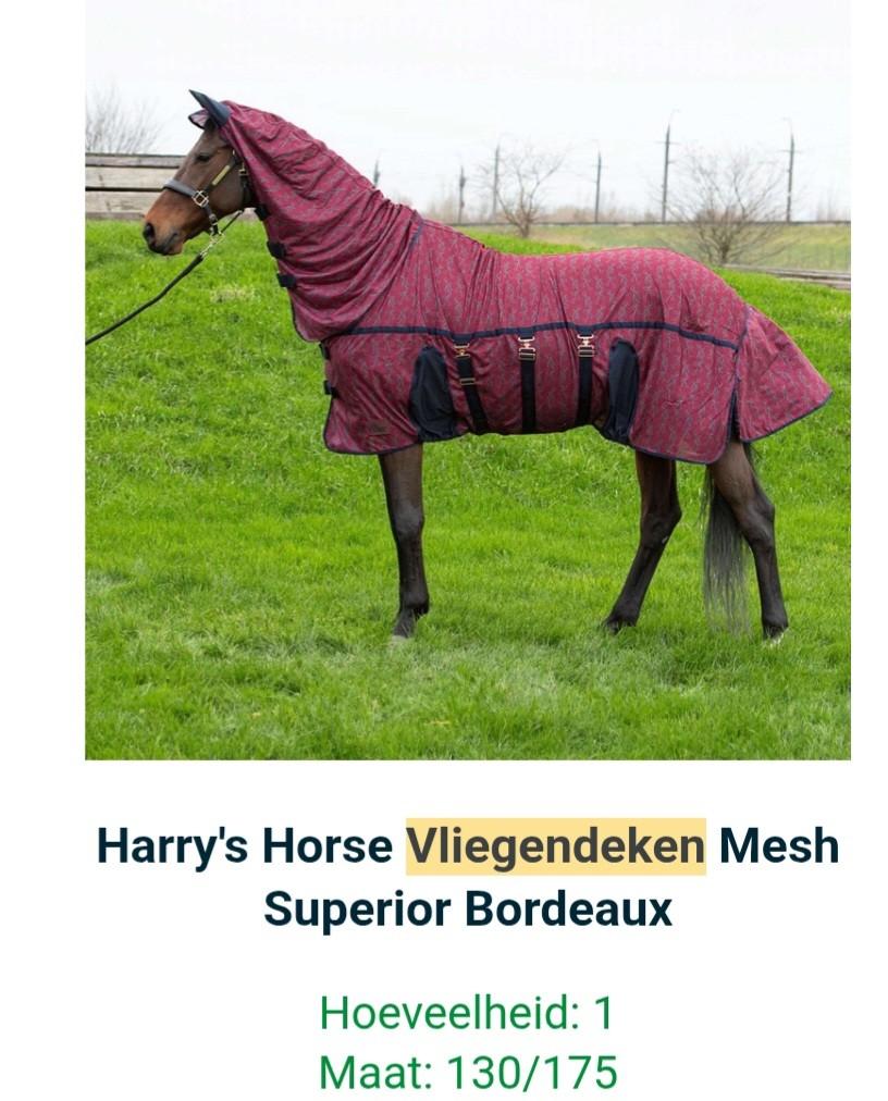 Mesh vliegendeken, Mesh, Rood, Vliegendeken, Zo goed als nieuw