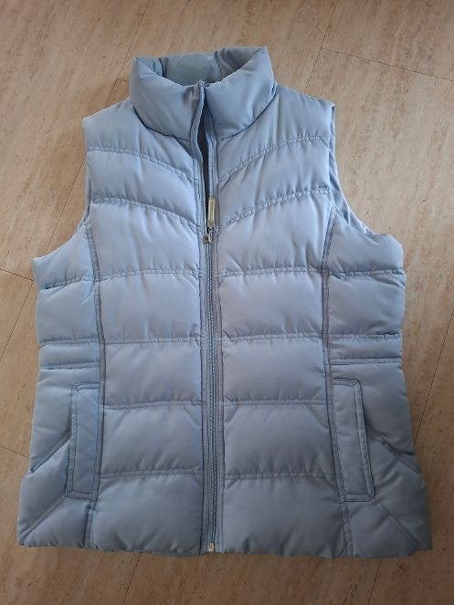 Lichtblauwe bodywarmer, Ophalen of Verzenden, Zo goed als nieuw, Maat 38/40 (M), Blauw