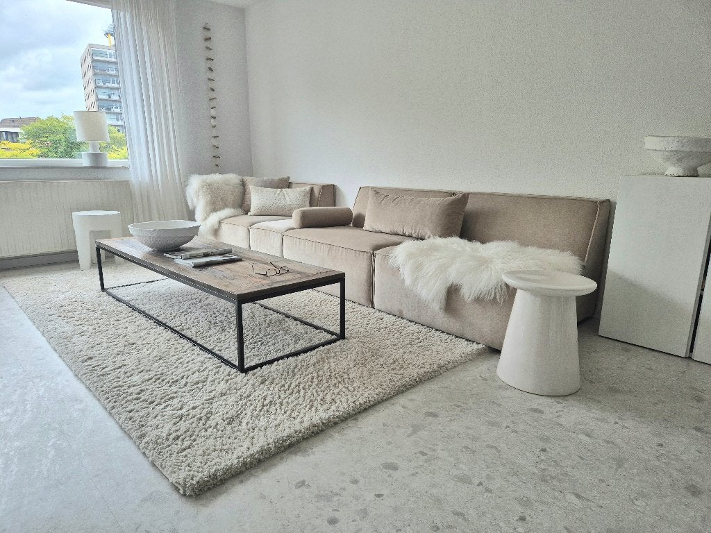Massief elmhouten salontafel Loods 5  WoonTheater, Ophalen, 50 tot 100 cm, Zo goed als nieuw, 150 tot 200 cm