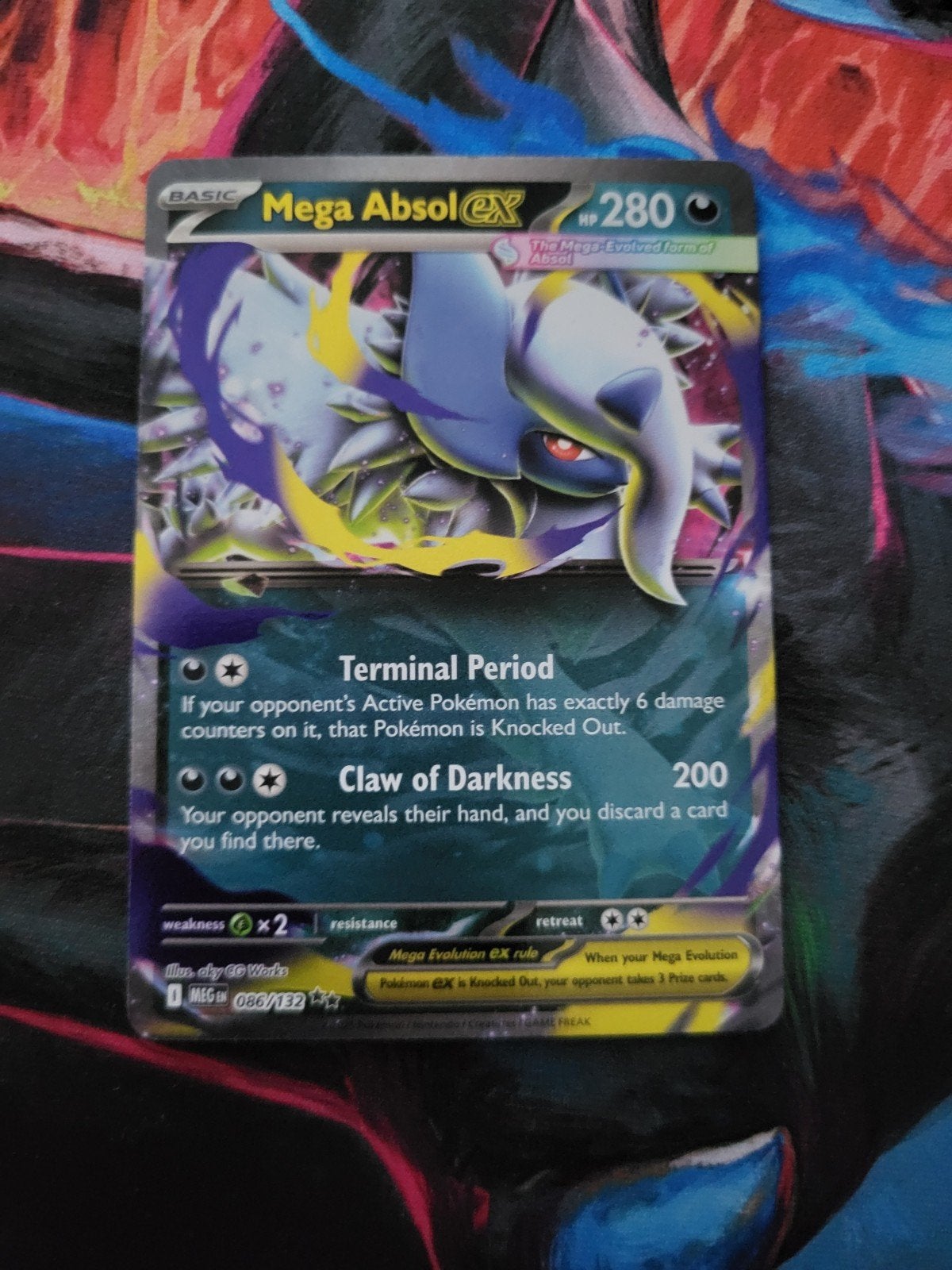 Mega Absol EX - Mega Evolutions #086/132, Ophalen of Verzenden, Zo goed als nieuw