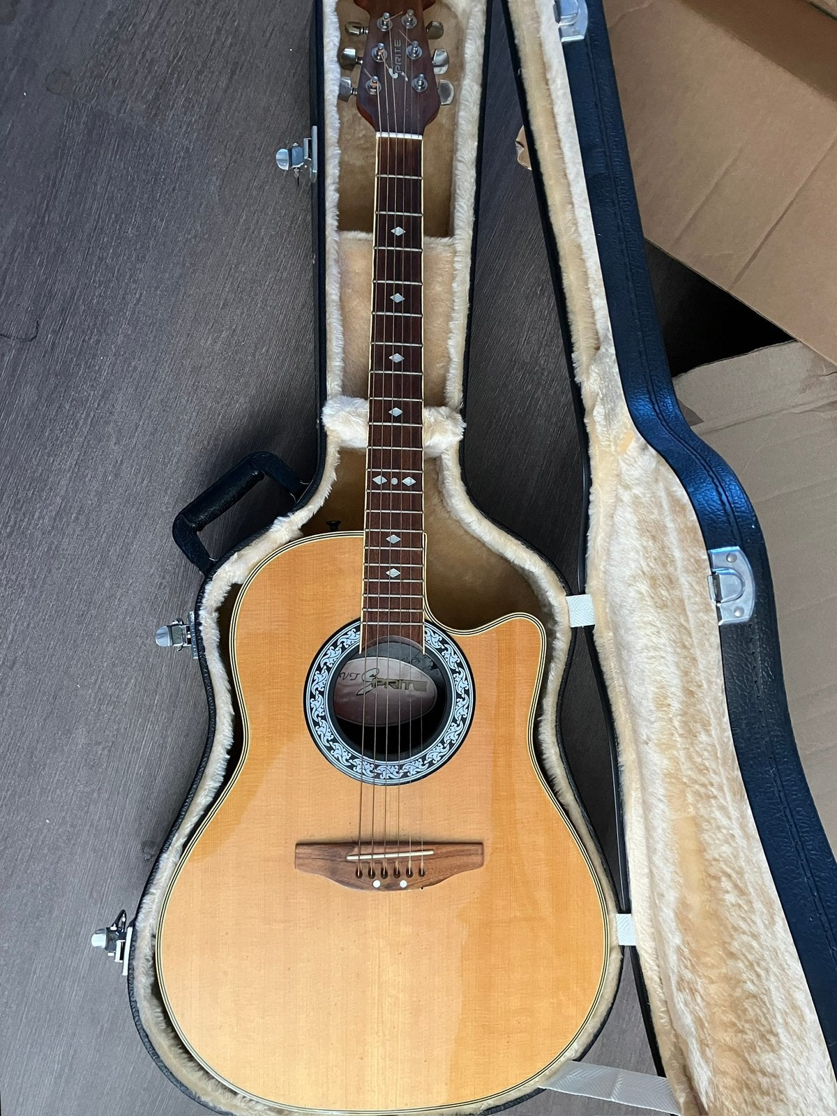 OVJ Sprite elektro akoestisch gitaar vintage, Ophalen, Zo goed als nieuw, Western- of Steelstringgitaar