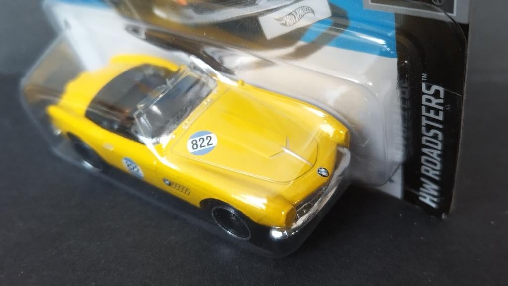 BMW 507 Geel 1:64 3inch Hotwheels Pol, 1186 MJ 1 NL, Auto, Nieuw, Ophalen of Verzenden