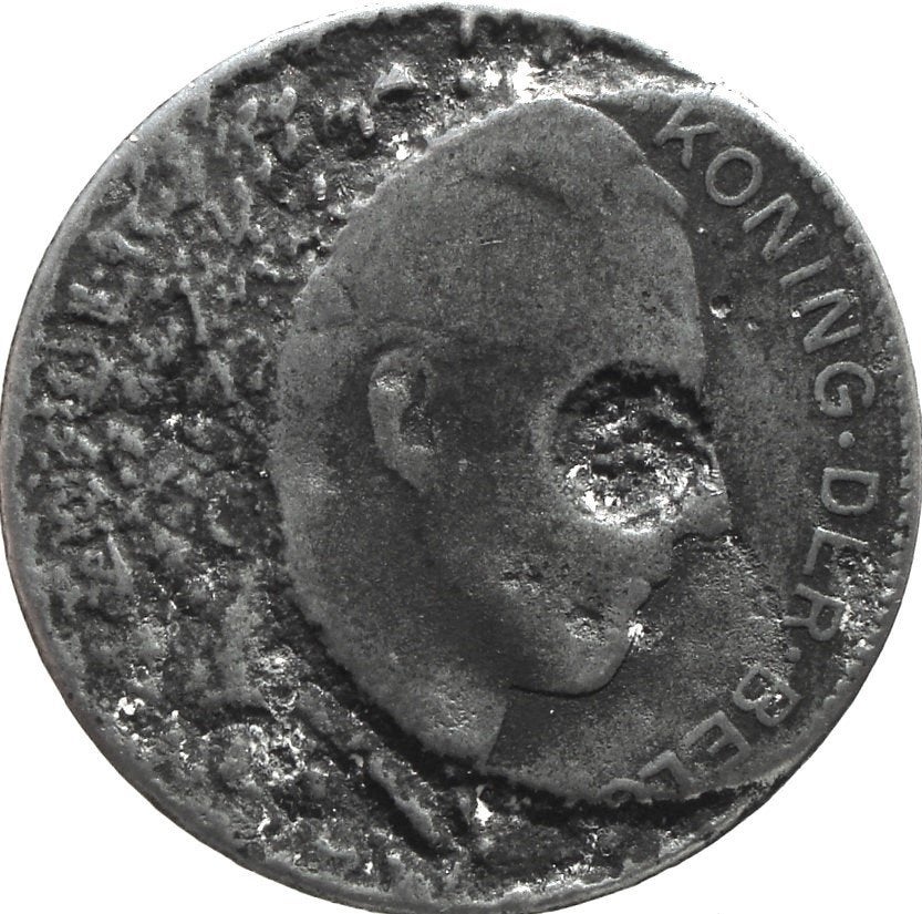 België 5 centimes 1941 (zink, misslag, zeldzaam), Postzegels en Munten, Ophalen of Verzenden, Overig, Losse munt