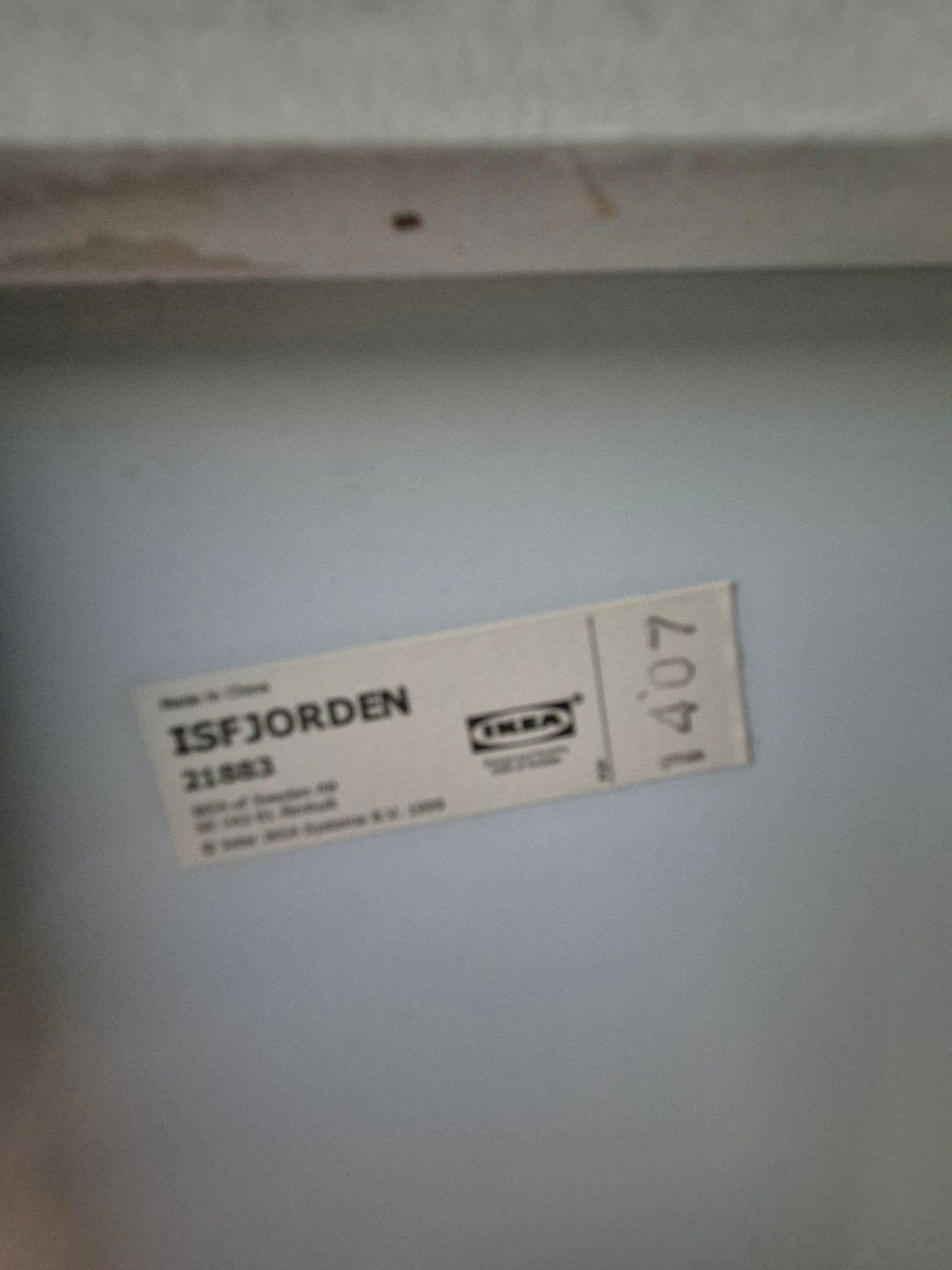 IKEA ISFJORDEN Passpiegel - Wit, Ophalen, Gebruikt