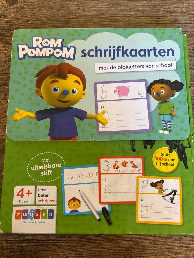Rom Pom Pom schrijfkaarten, Kinderen en Baby's, Speelgoed | Educatief en Creatief, Ophalen of Verzenden, Gebruikt, Taal en Lezen