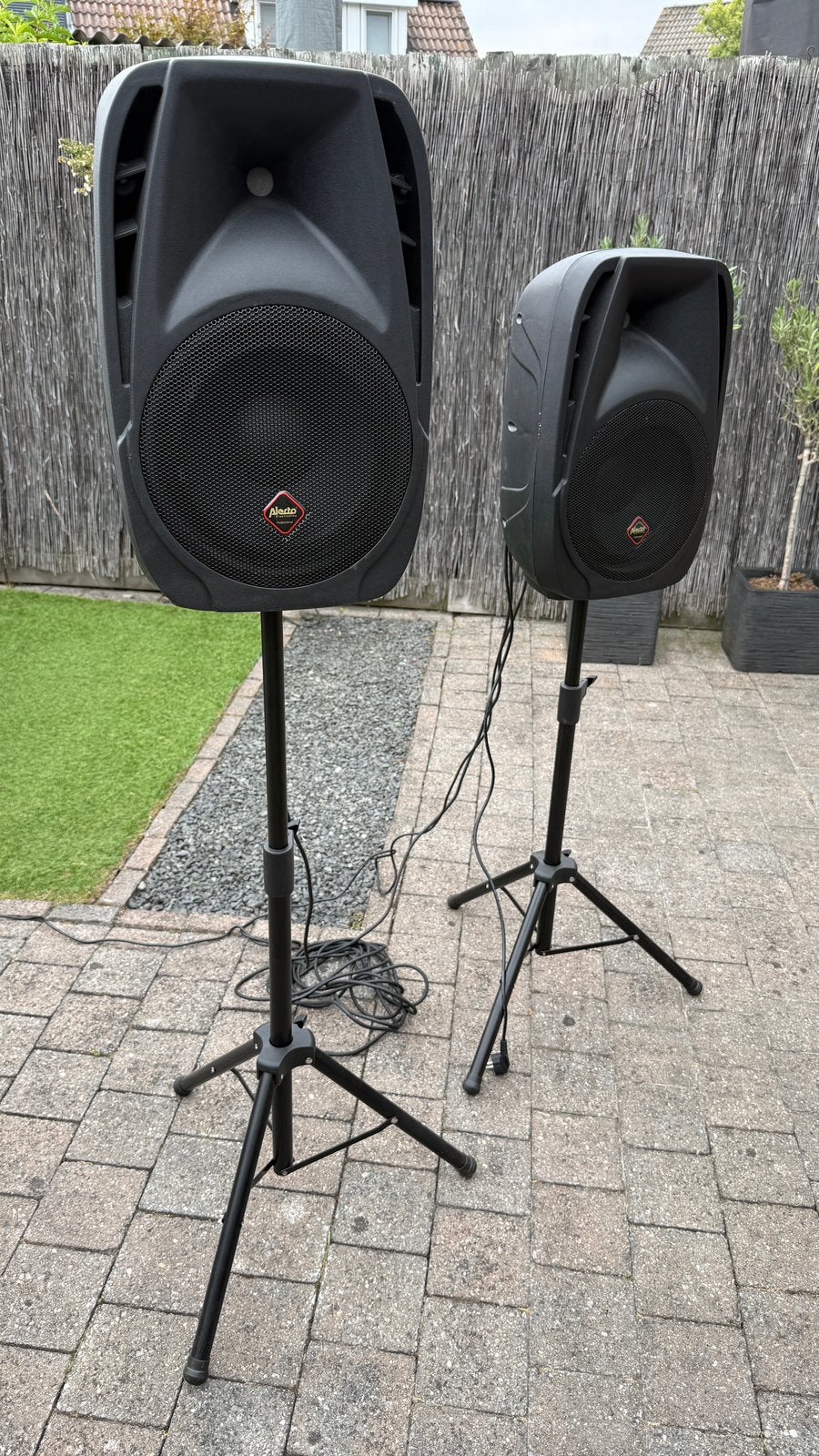 Alecto PAS 210 A speakerset met mediaplayer, Audio, Tv en Foto, Luidsprekers, Vloerstaande luidspreker, Gebruikt, Inclusief kabels
