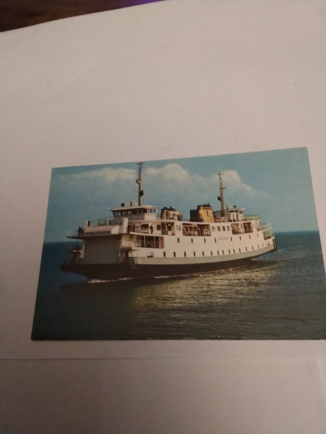 Oude ansichtkaart veerboot Texel, "TEXELSTROOM", Ophalen of Verzenden