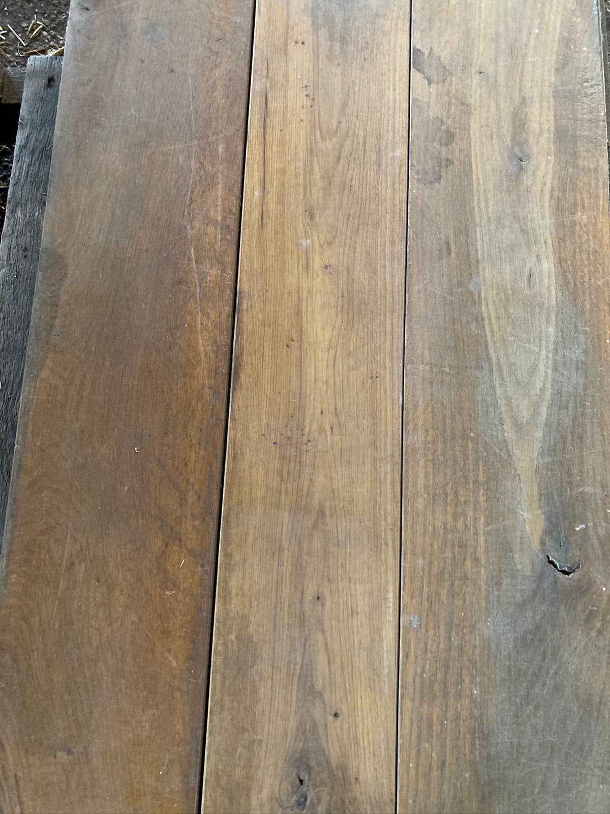 Robuuste massief eiken vloer 22 mm 48m2, gebruikt, Doe-het-zelf en Verbouw, Ophalen, Gebruikt, Vloerdelen of -planken, 10 m² of meer
