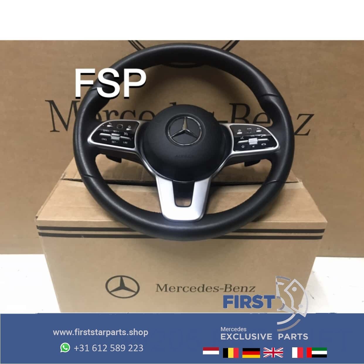 W205 C205 W253 FACELIFT STUUR + AIRBAG Mercedes C GLC Klasse, Gebruikt, -, Ophalen of Verzenden, -