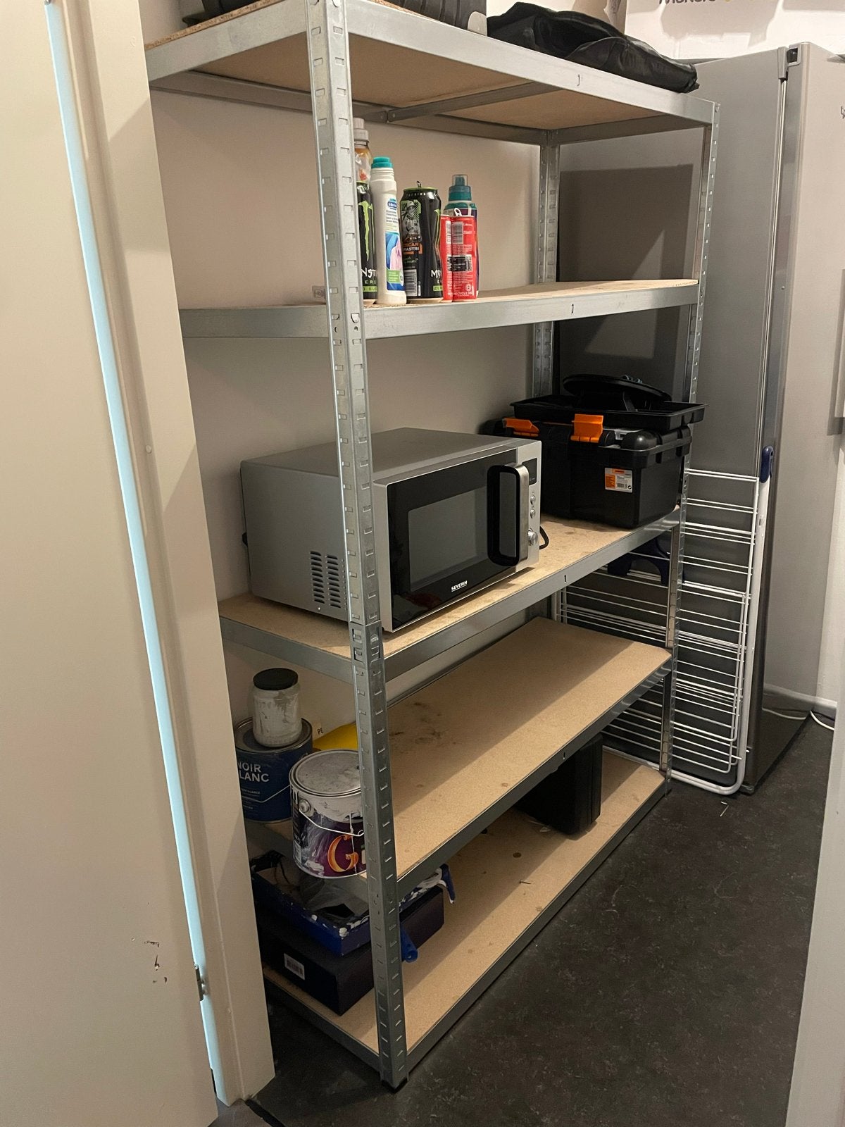 Stevige metalen stellingkast / magazijnkast, Huis en Inrichting, Ophalen, Gebruikt
