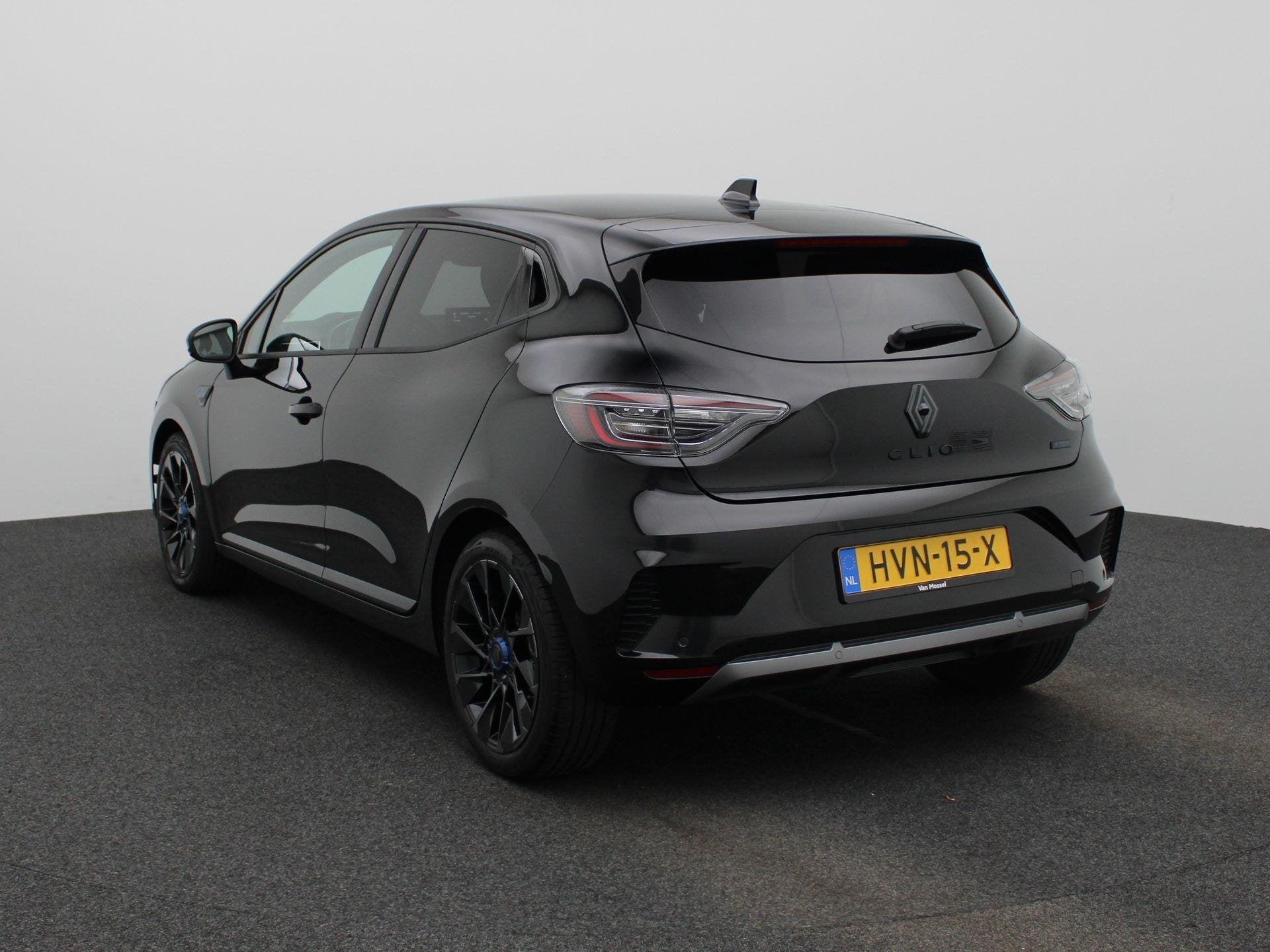 Renault Clio 1.6 E-Tech Full Hybrid 145 esprit Alpine | Navi, Auto's, Gebruikt, Euro 6, Leder en Stof, Zwart