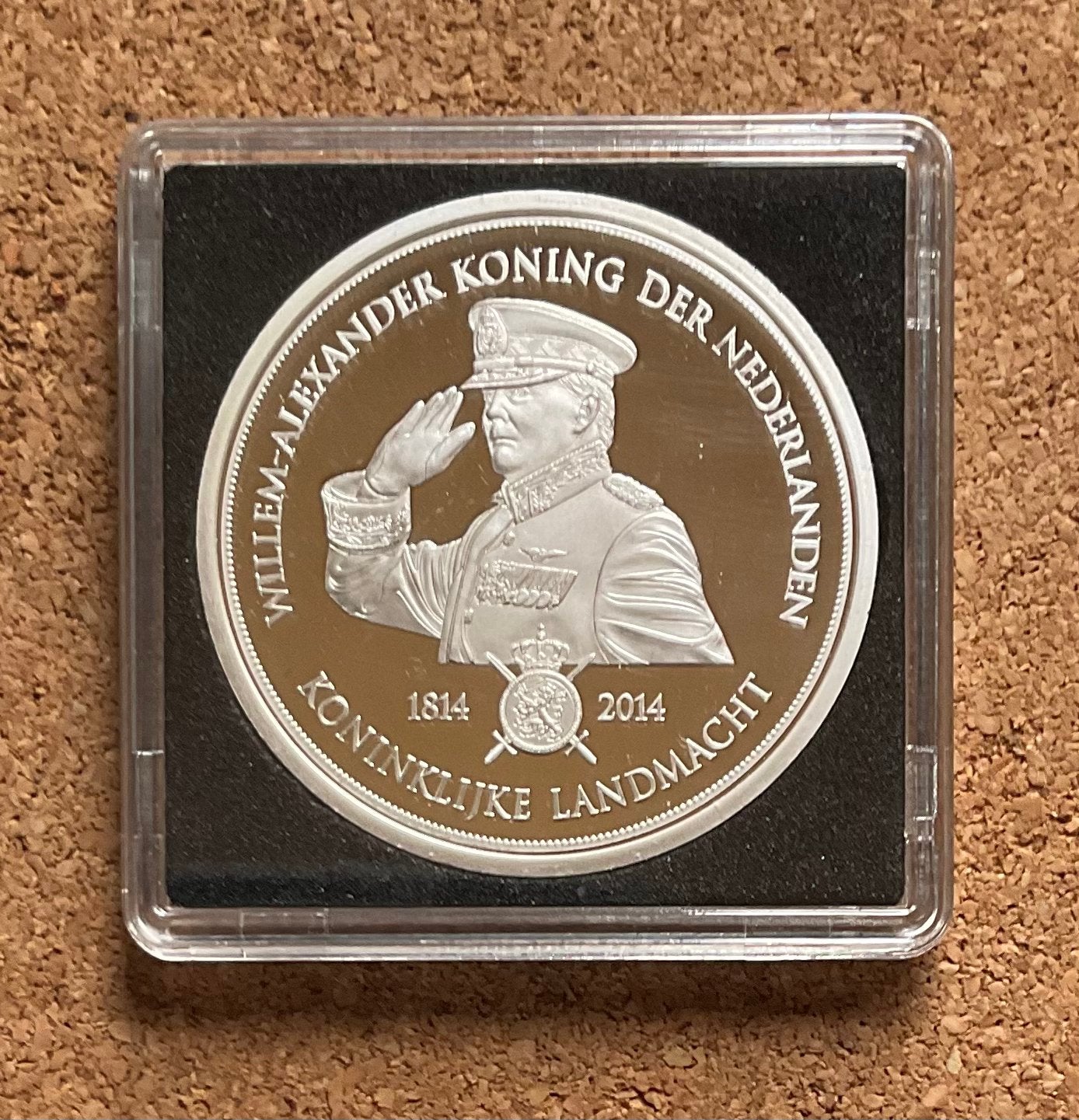 Penning - KONINKLIJKE LANDMACHT 1814-2014 WILLEM ALEXANDER., Ophalen of Verzenden, Landmacht, Nederland, Overige typen