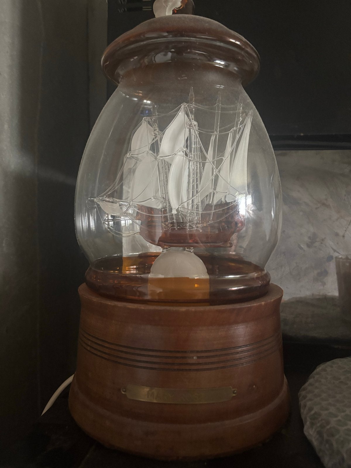 Decoratieve Lamp met Scheepje in Fles - Vintage Stijl, Ophalen of Verzenden
