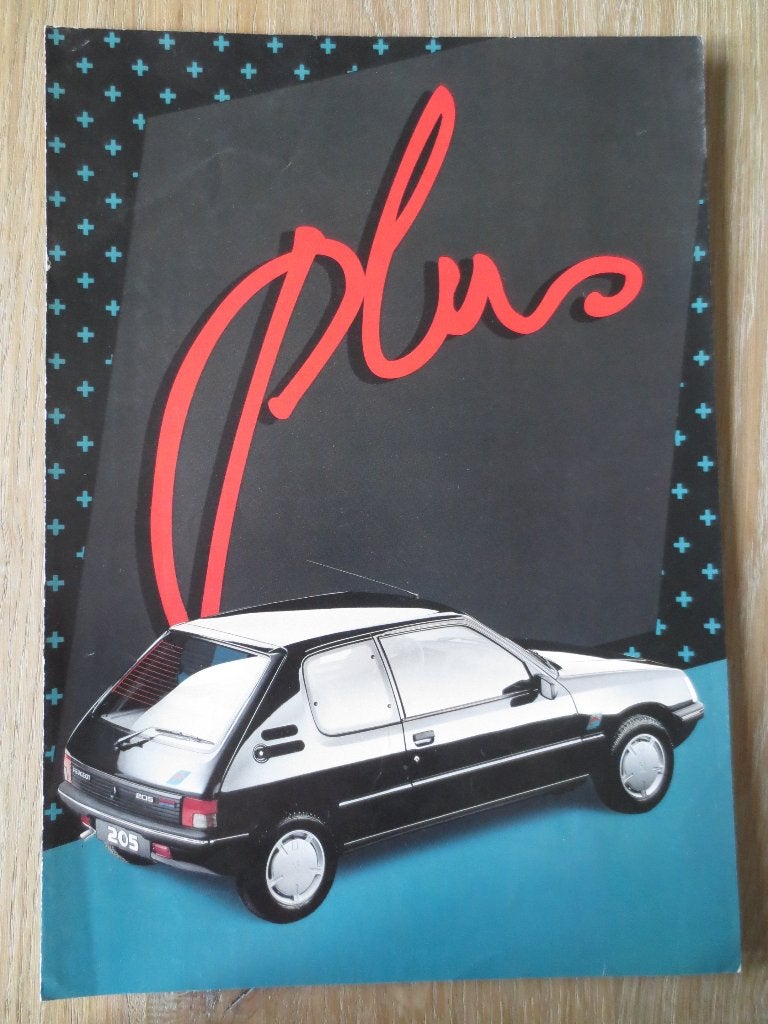 Autofolder : Peugeot 205 PLUS . Folder is nieuw uit 1991., Ophalen of Verzenden, Nieuw, Peugeot