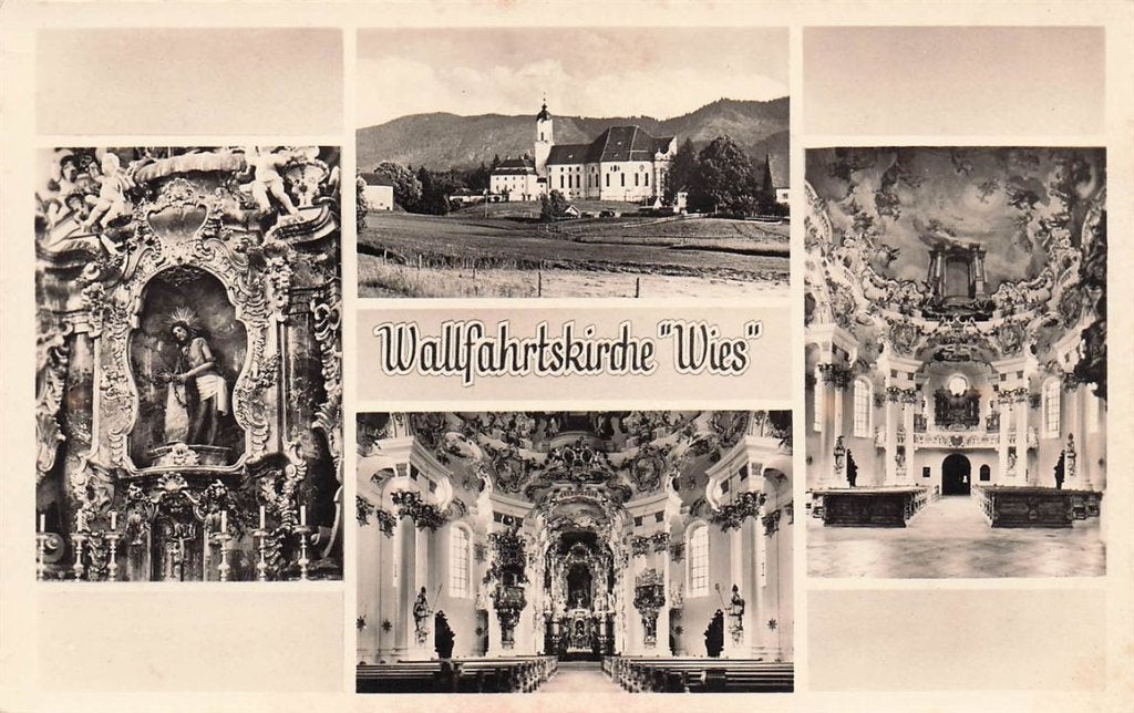 702-398-031 Wallfahrtskirche Wies, Verzamelen, Ansichtkaarten | Buitenland, Duitsland, Voor 1920, Verzenden